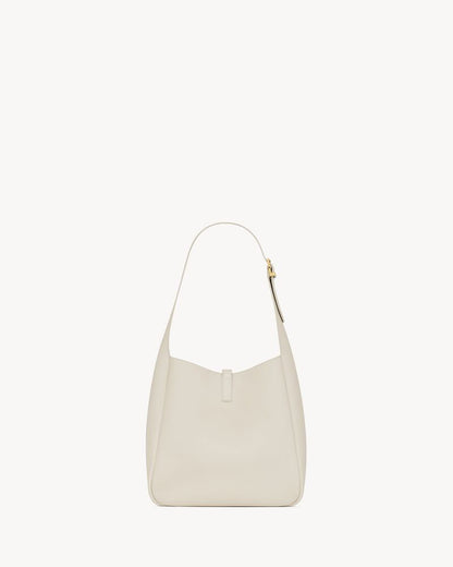 2026 Large Le 5 à 7 Supple Ivory White Leather Shoulder Bag 753837AAAUQ9207