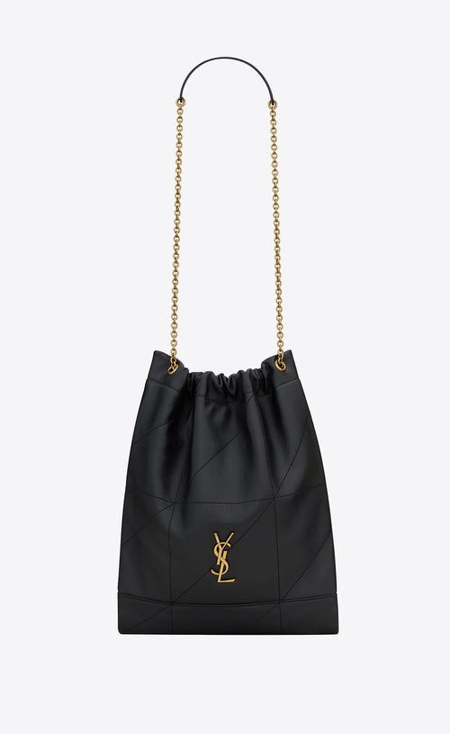 2026 Jamie 4.3 Pochon Black Lambskin Drawstring Bucket Bag 781666AAB321000