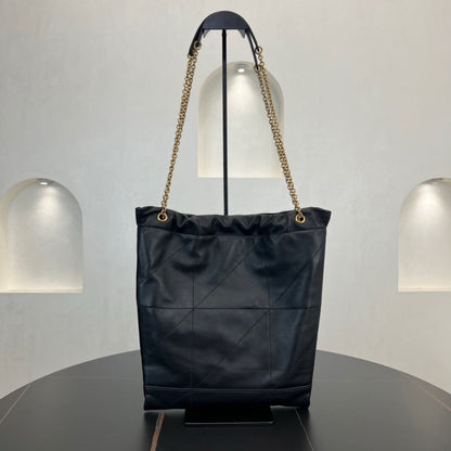 2026 Jamie 4.3 Pochon Black Lambskin Drawstring Bucket Bag 781666AAB321000