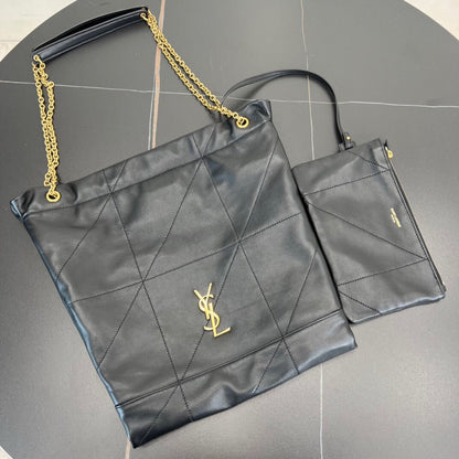 2026 Jamie 4.3 Pochon Black Lambskin Drawstring Bucket Bag 781666AAB321000