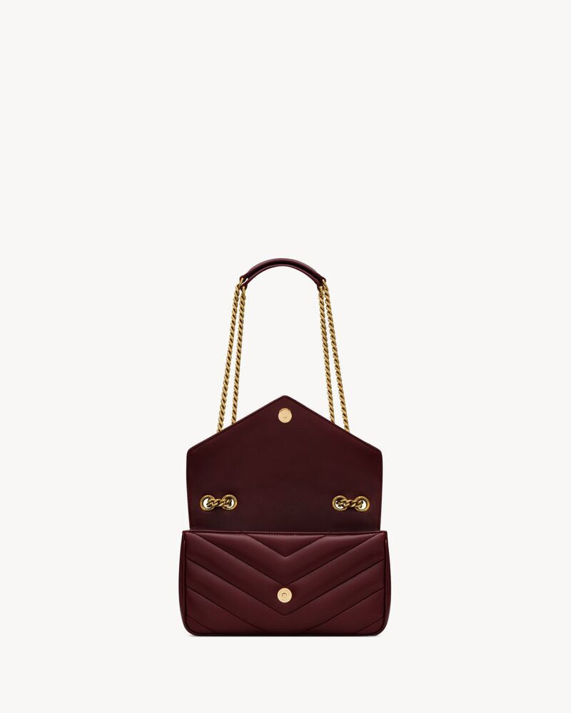 2026 Loulou Series Medium Deep Burgundy Lambskin Shoulder Bag 801439AAEAX6197