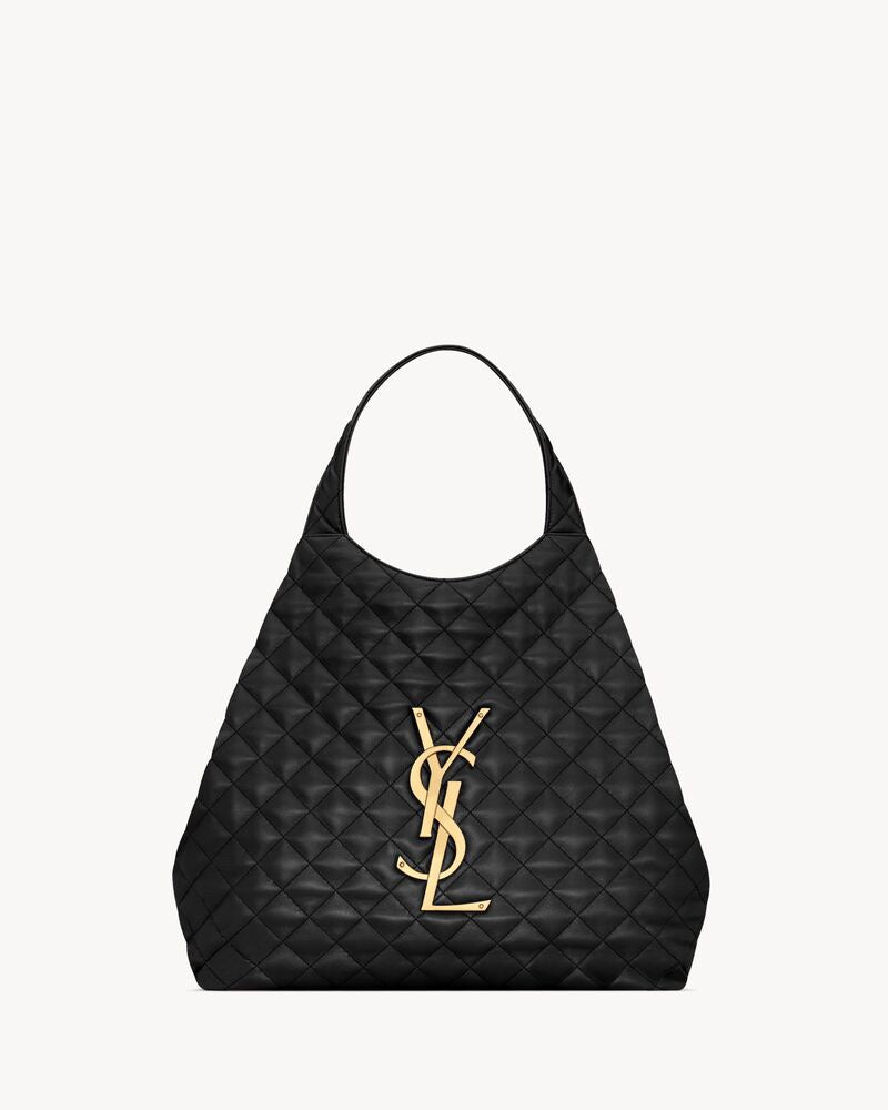2026 ICARE Black Quilted Lambskin Extra-Large Tote Bag 698651AAANG1000