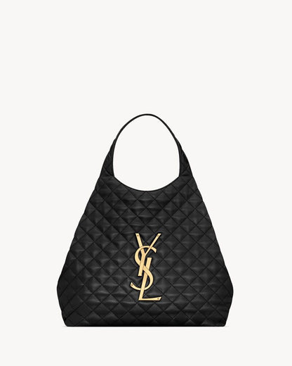 2026 ICARE Black Quilted Lambskin Extra-Large Tote Bag 698651AAANG1000