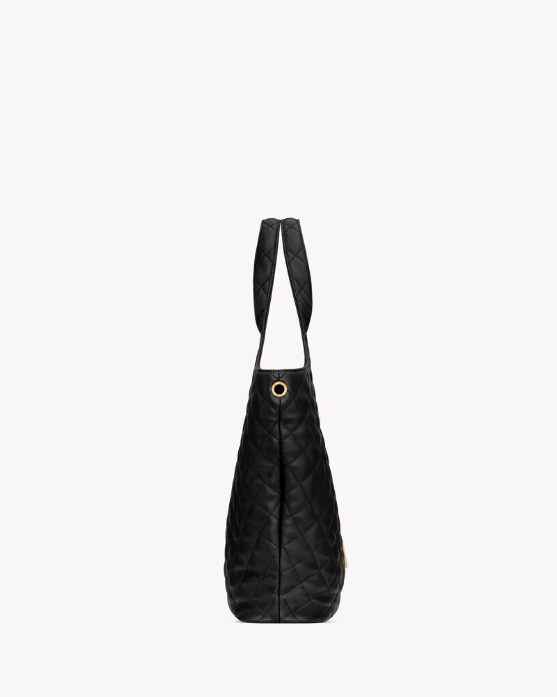 2026 ICARE Black Quilted Lambskin Extra-Large Tote Bag 698651AAANG1000