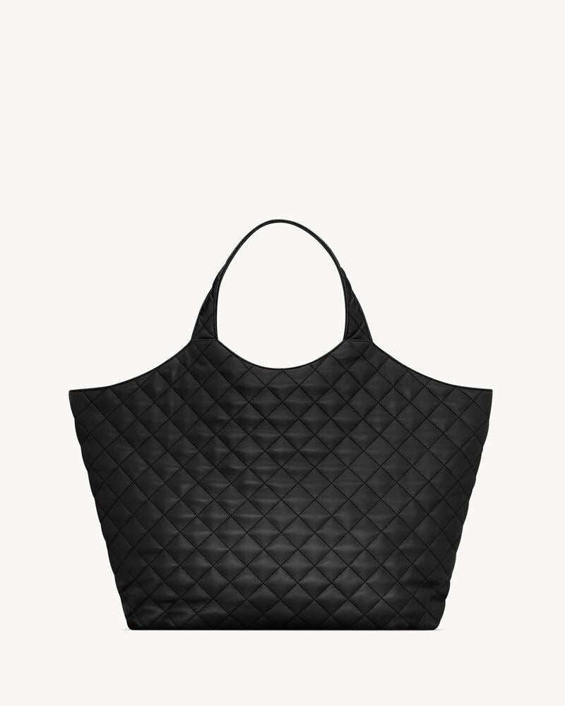 2026 ICARE Black Quilted Lambskin Extra-Large Tote Bag 698651AAANG1000