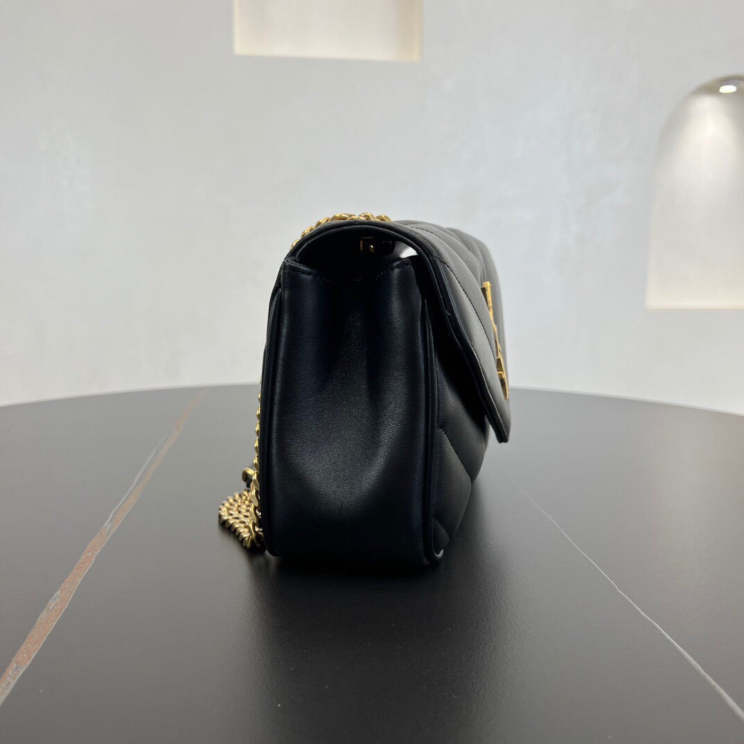 2026 Loulou Small Black Quilted Lambskin Handbag 801437AAEAX1000