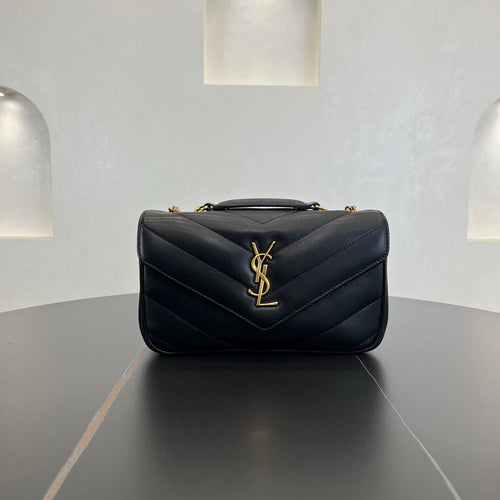 2026 Loulou Small Black Quilted Lambskin Handbag 801437AAEAX1000