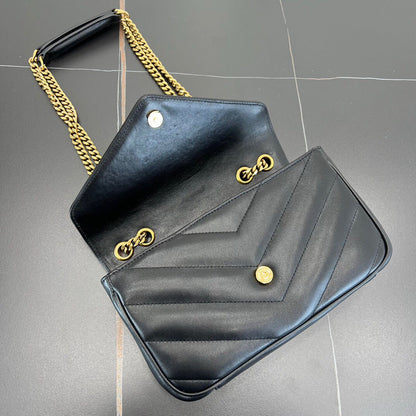 2026 Loulou Small Black Quilted Lambskin Handbag 801437AAEAX1000