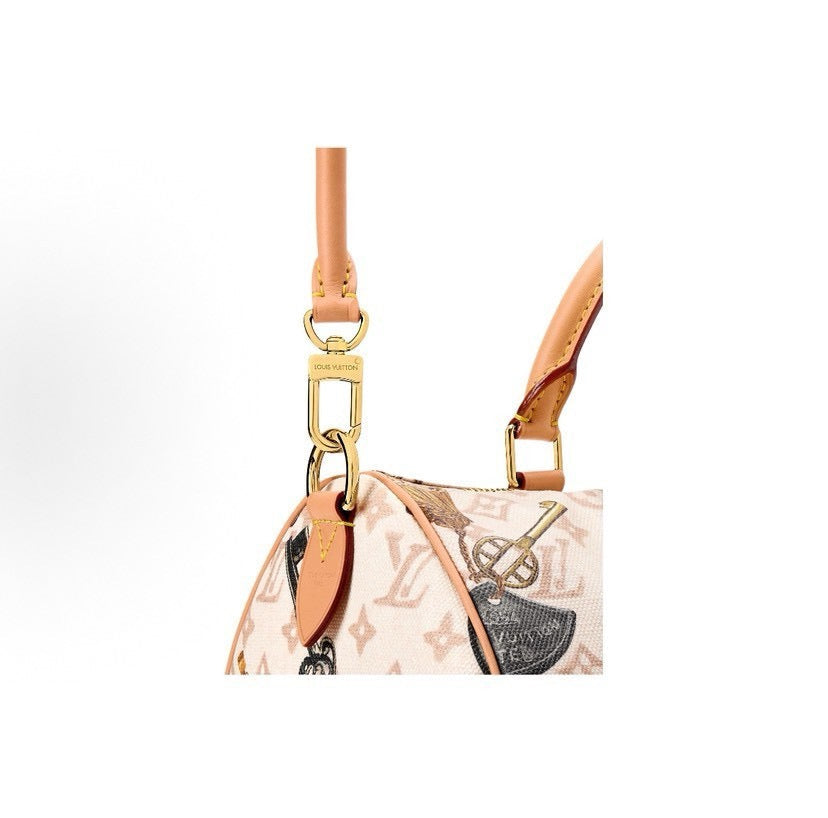 2026 Light Beige Monogram Canvas Speedy 30 Soft Handbag (Getaway Limited Edition) M29377