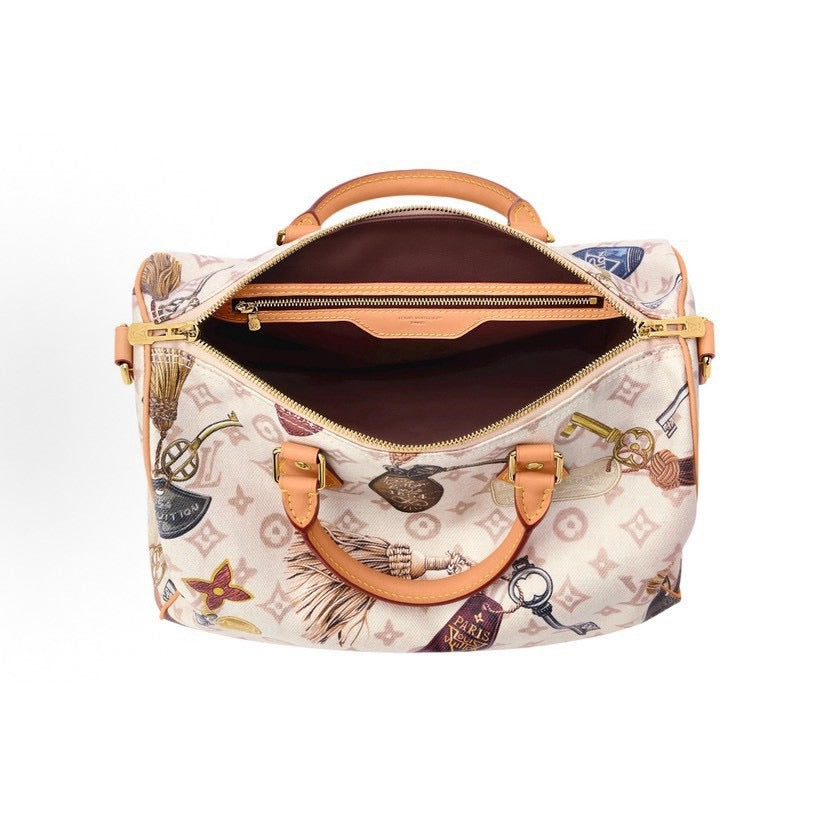 2026 Light Beige Monogram Canvas Speedy 30 Soft Handbag (Getaway Limited Edition) M29377