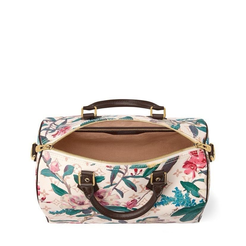 2026 Coated Printed Canvas Speedy Soft 30 Handbag M29066