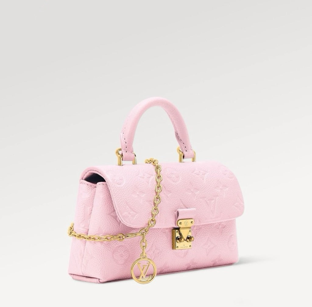 2026 Pink Embossed Calfskin Nano Madeleine Handbag M29448